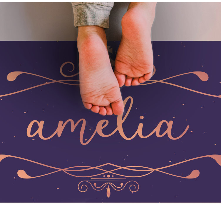 Personalized Name Mat custom vinyl rug - TenStickers