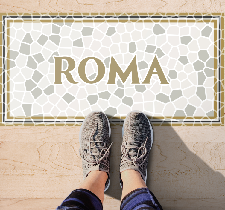 Personalized Roma custom vinyl rug - TenStickers