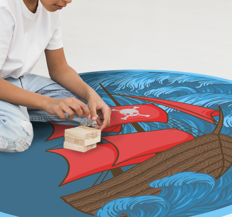 Pirate Playtime gaming vinyl rug - TenStickers