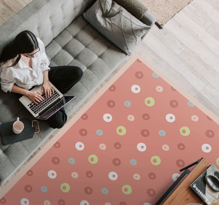 Colourful Polka Dot vinyl runner - TenStickers