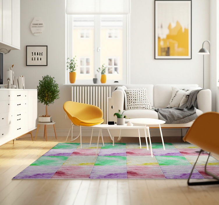 Ramblas tiles  living room rug - TenStickers