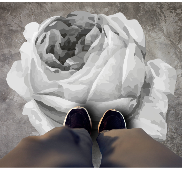 Rose Blossom floral vinyl rug - TenStickers