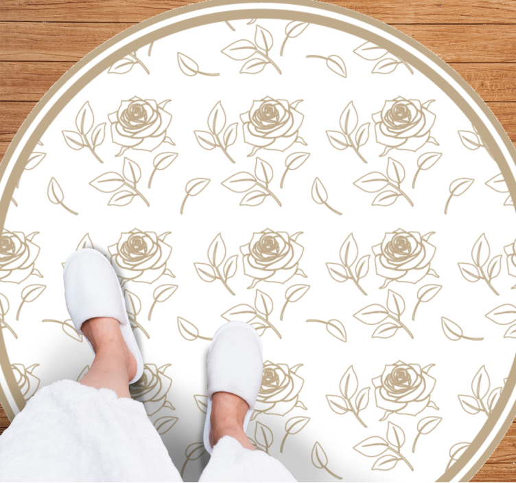 Rose Flower Composition floral vinyl rug - TenStickers