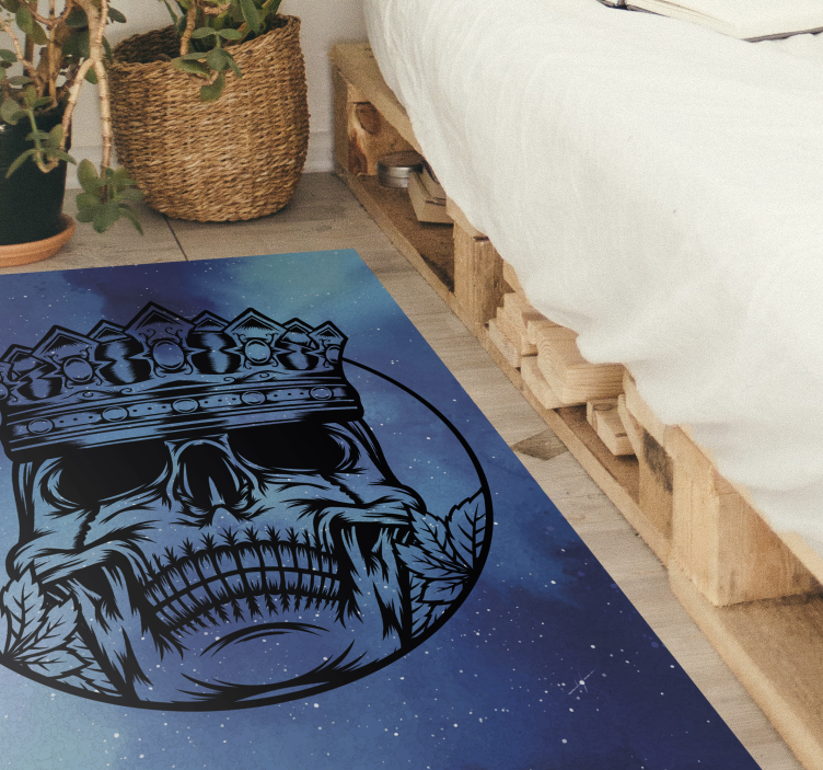 Royal Skull Art texture vinyl rug - TenStickers