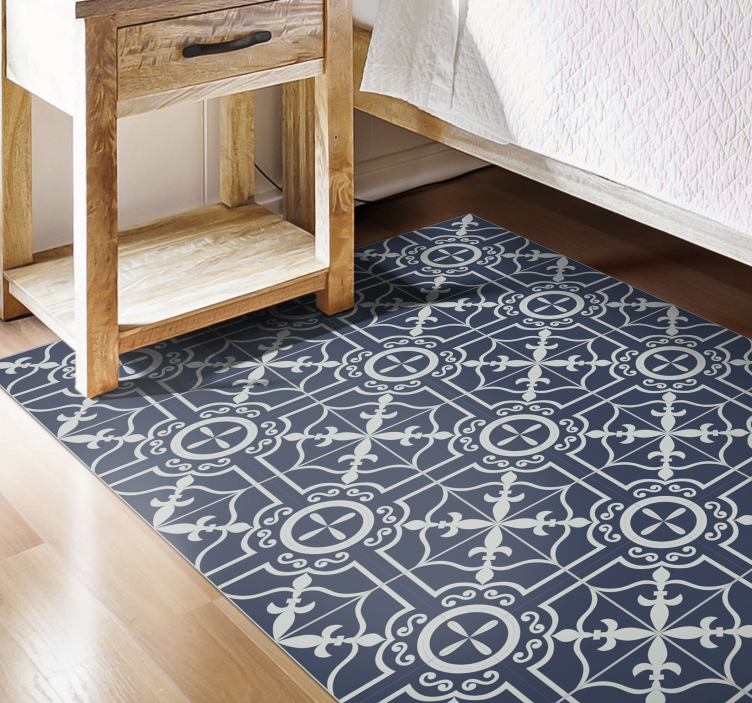 Ruskin Blue Sheet Vinyl Flooring tile carpet - TenStickers