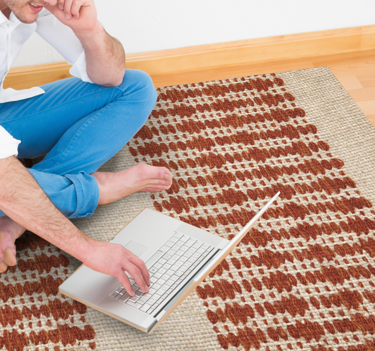 Rustic Woven Pattern texture vinyl rug - TenStickers