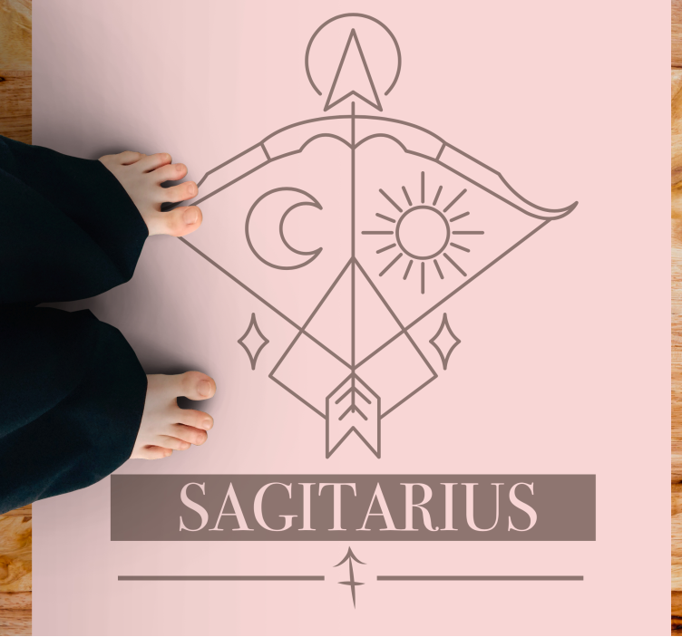 Sagittarius Symbol custom vinyl rug - TenStickers