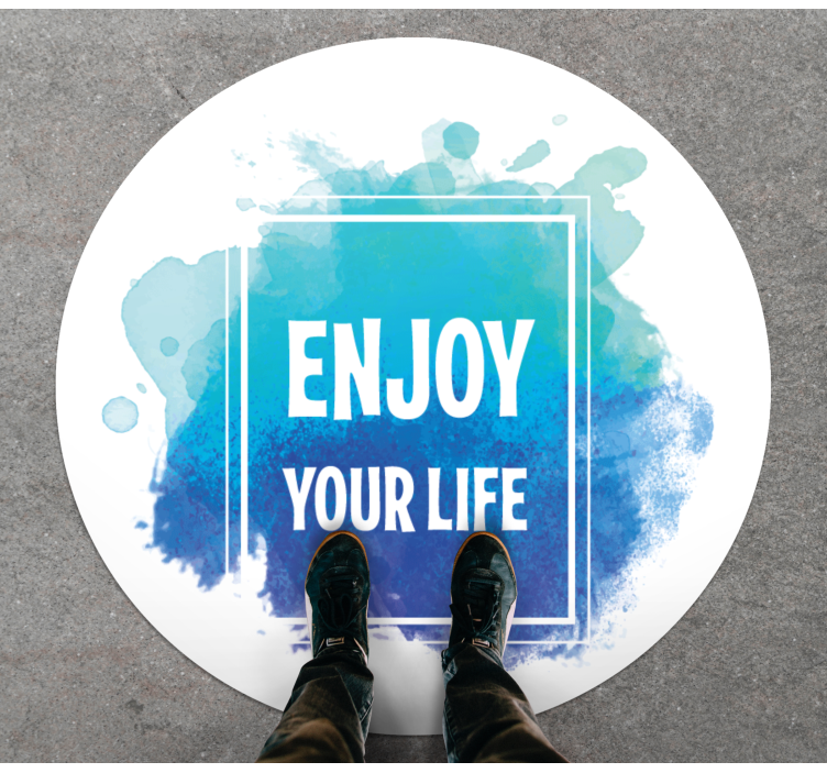 Savor your existence custom vinyl rug - TenStickers