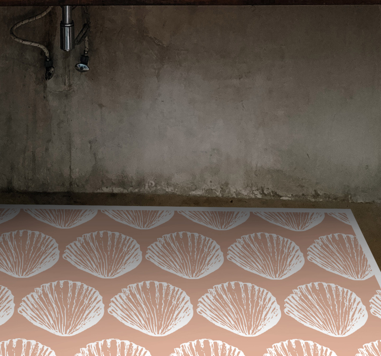 Seashell Pattern floral vinyl rug - TenStickers