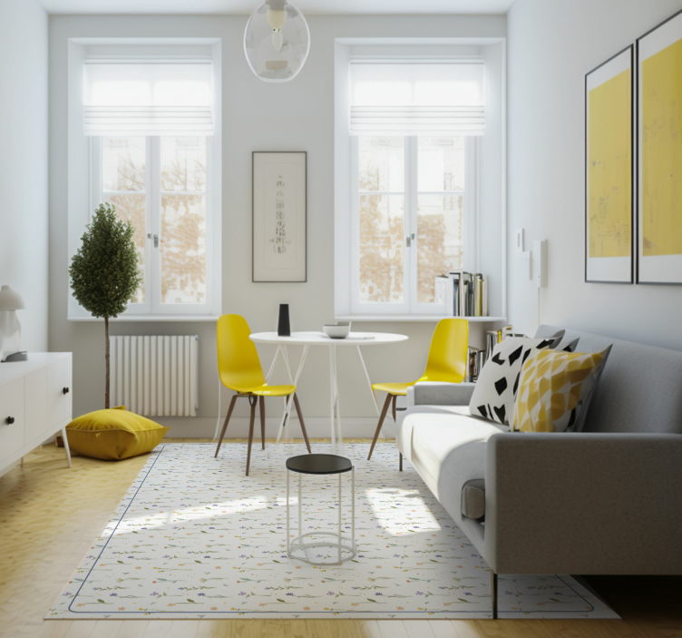 Small spring twigs branches nature rug - TenStickers