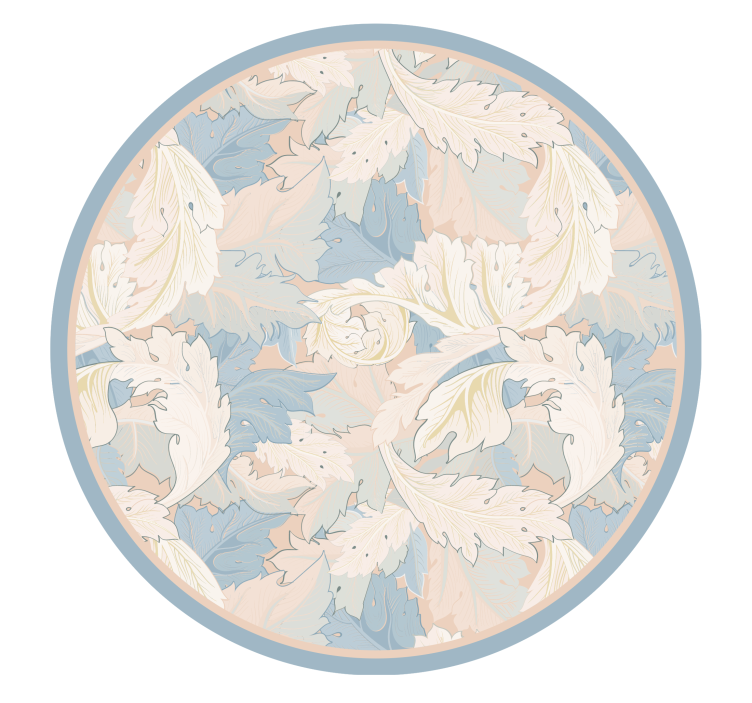 Soft Leaf Pattern floral vinyl rug - TenStickers