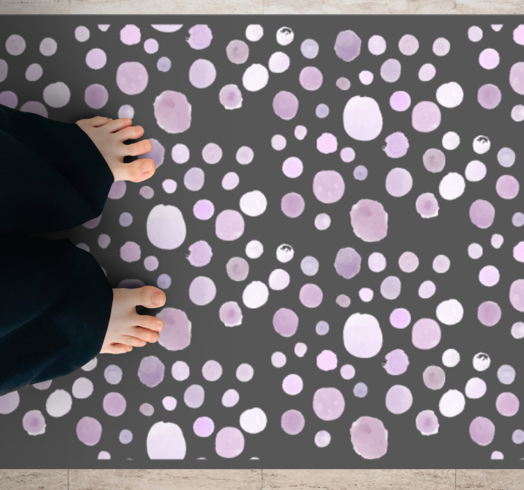 Soft polka dots texture vinyl rug - TenStickers