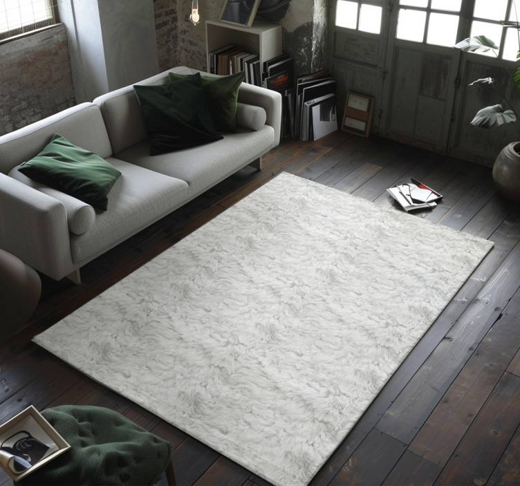 Soft texture white vinyl rug - TenStickers