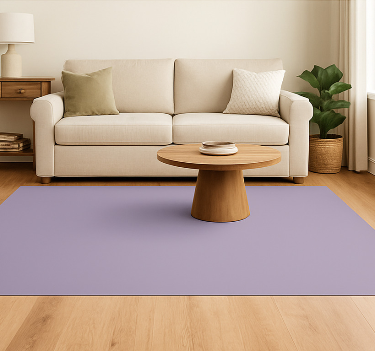 Solid purple vinyl rug living room vinyl rug - TenStickers