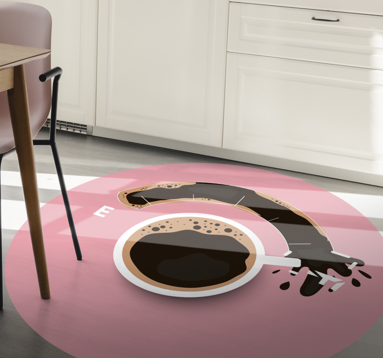 Spilled Coffee texture vinyl rug - TenStickers