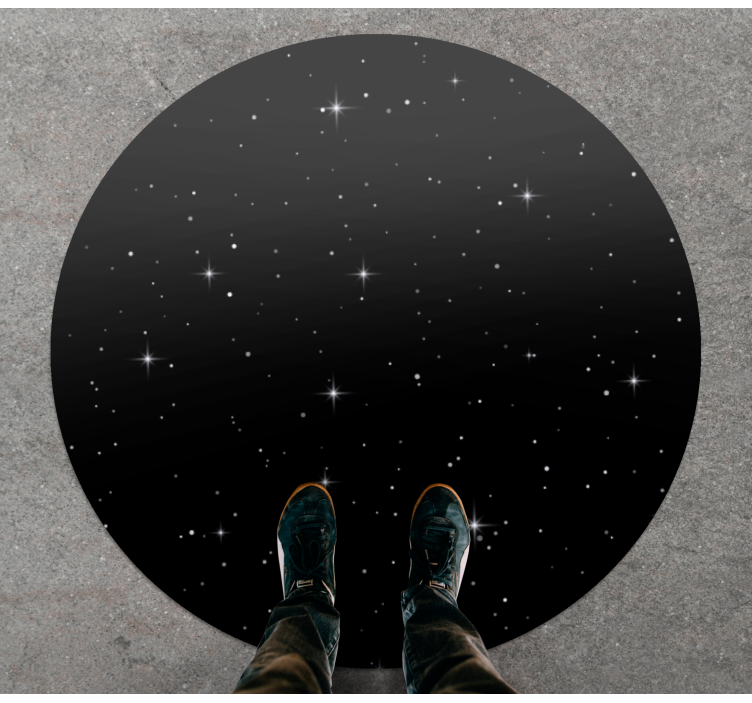 Starry Night Vision star vinyl rug - TenStickers