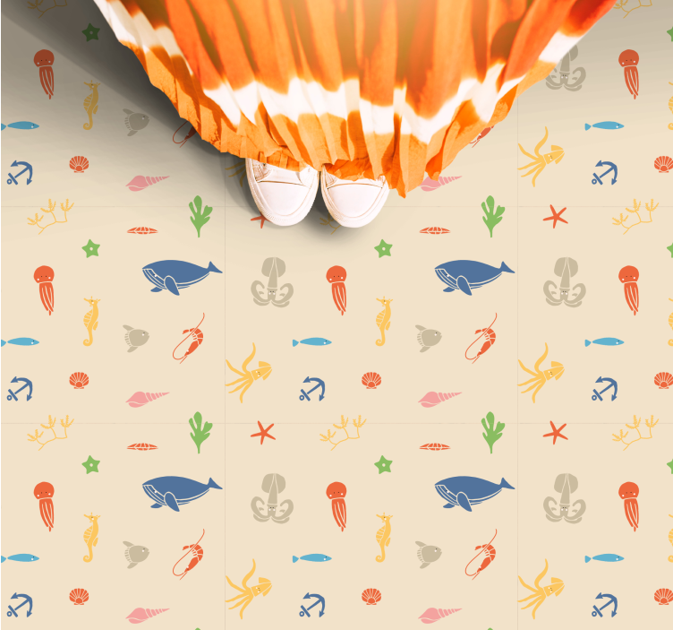 Subaquatic Exploration kids vinyl rug - TenStickers