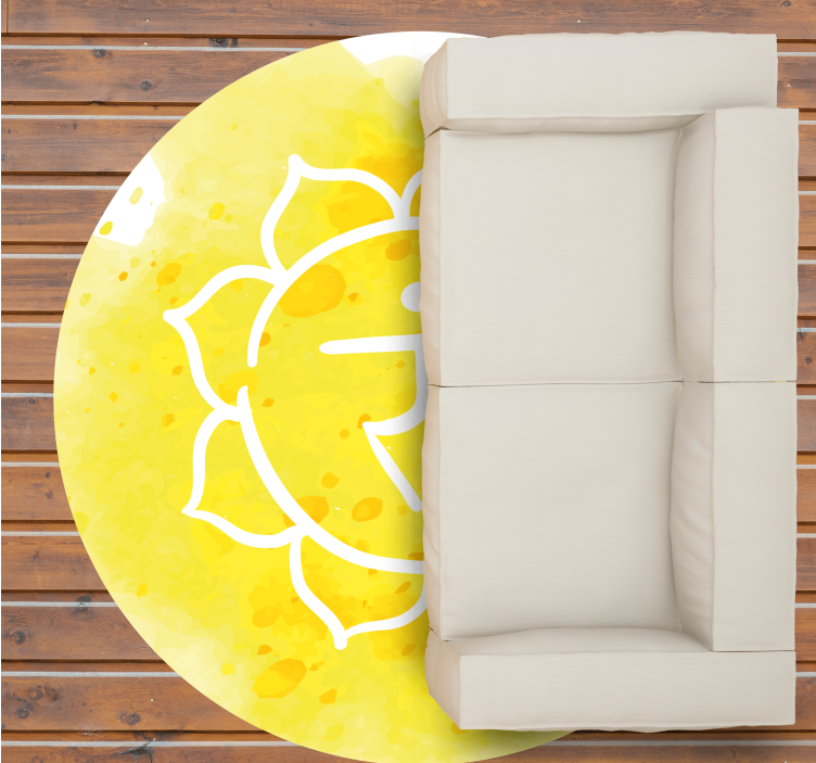 Sun Symbol Emblem texture vinyl rug - TenStickers