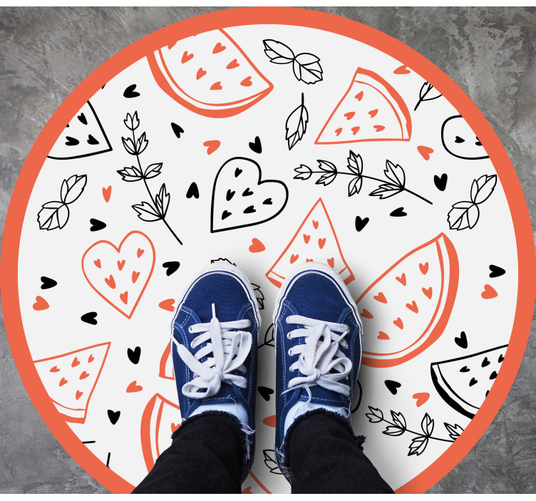 Sweet Heart Patterns kids vinyl rug - TenStickers