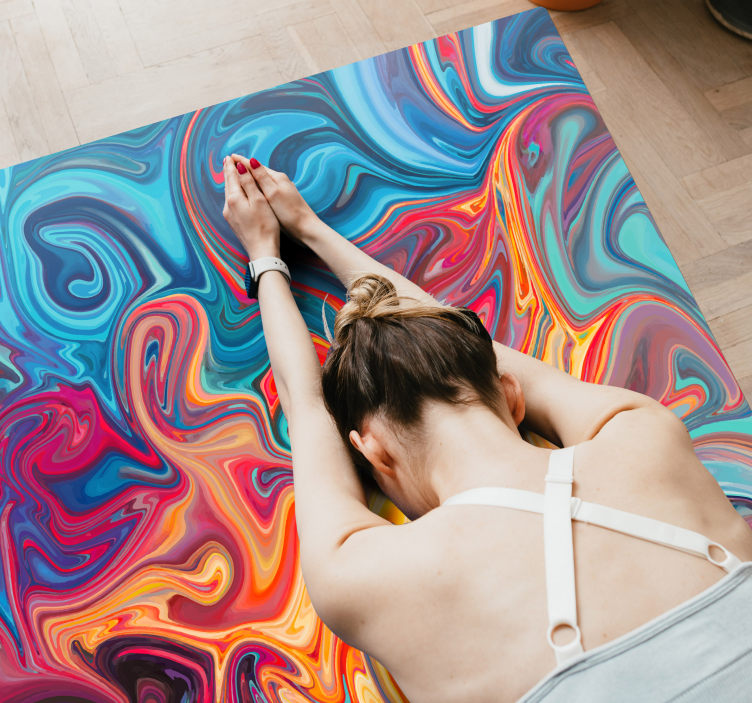 Swirling Colors texture vinyl rug - TenStickers
