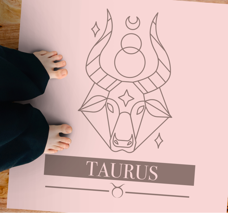 Taurus zodiac sign texture vinyl rug - TenStickers