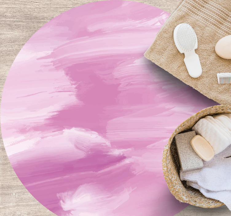 Textured vinyl rug in gentle rose twirls - TenStickers