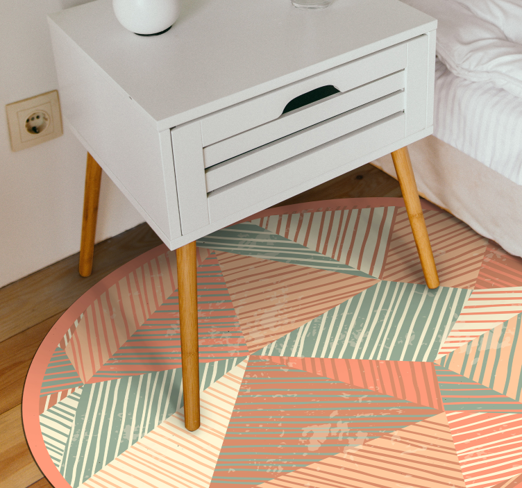 Triangles colour play geometric vinyl rug - TenStickers