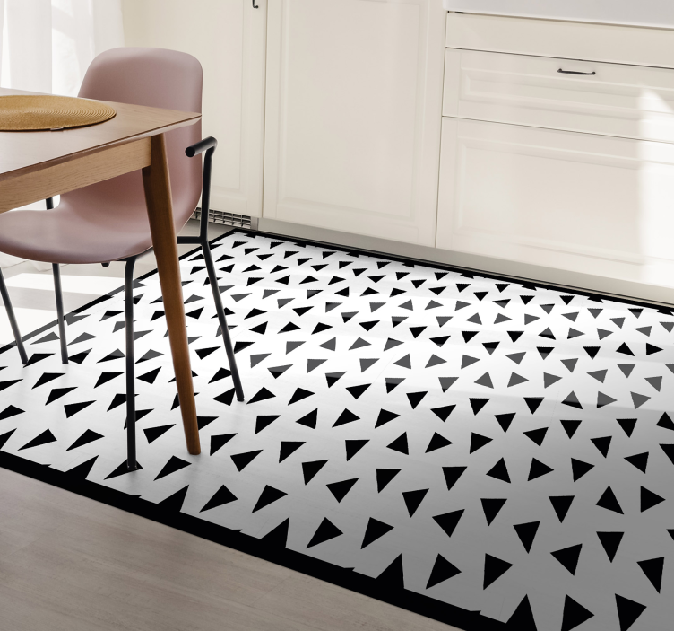 Triangular Lattice geometric vinyl rug - TenStickers