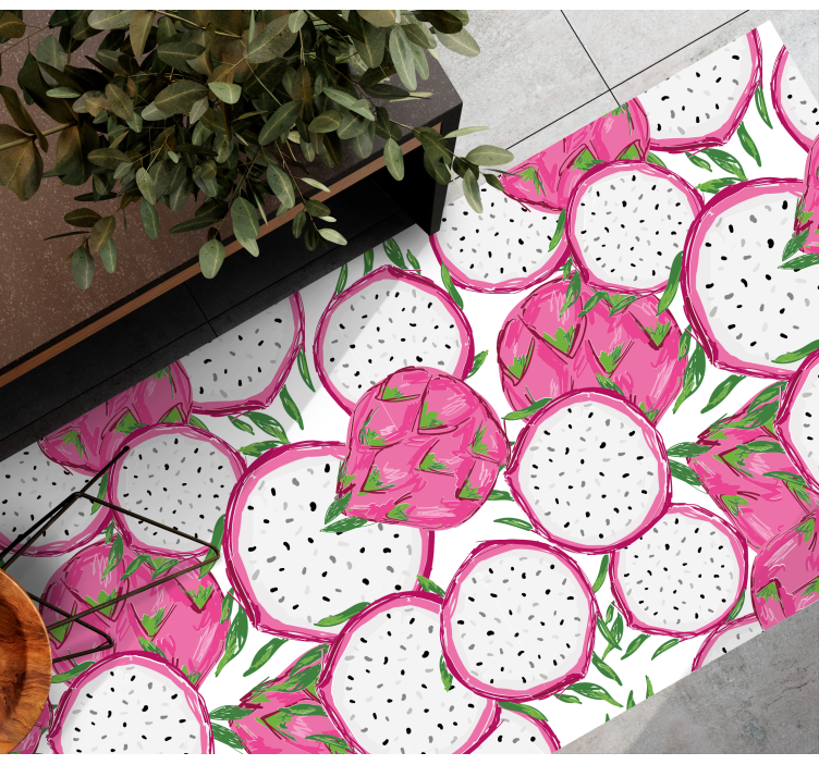 Tropical Fruit Concept kitchen vinyl rug - TenStickers