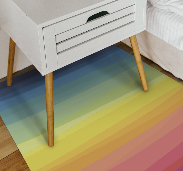 Vibrant Gradient Bands stripes vinyl rug - TenStickers