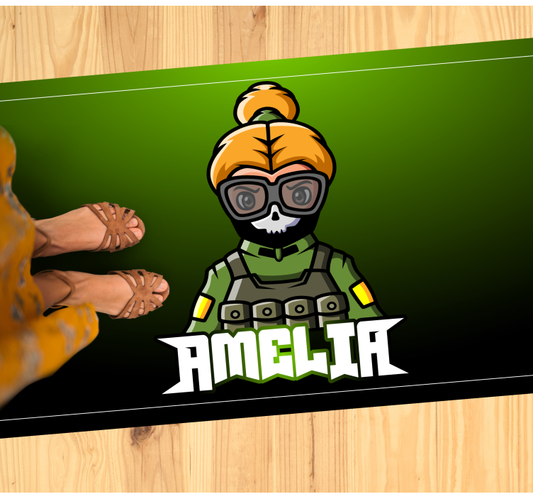 Videogame skull girl bedroom rug - TenStickers