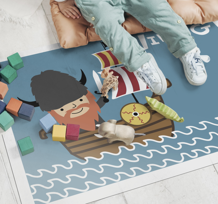 Viking adventure kids vinyl rug - TenStickers