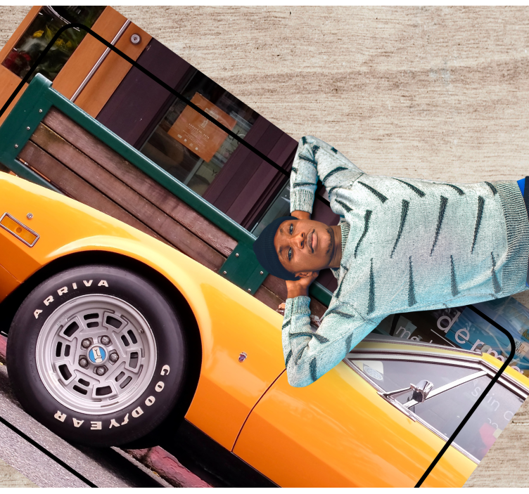 Vintage Sports Car other vinyl rug - TenStickers