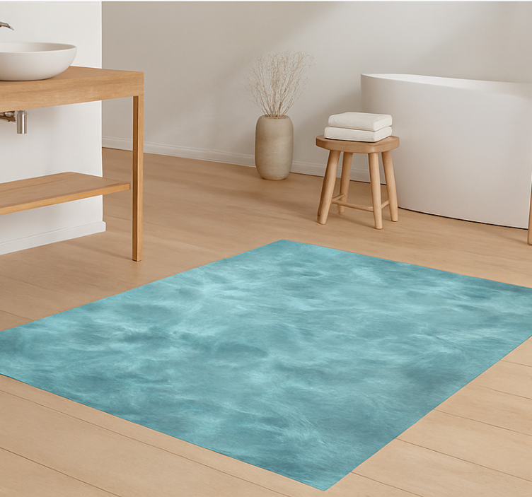 Water effect design blue vinyl rug - TenStickers