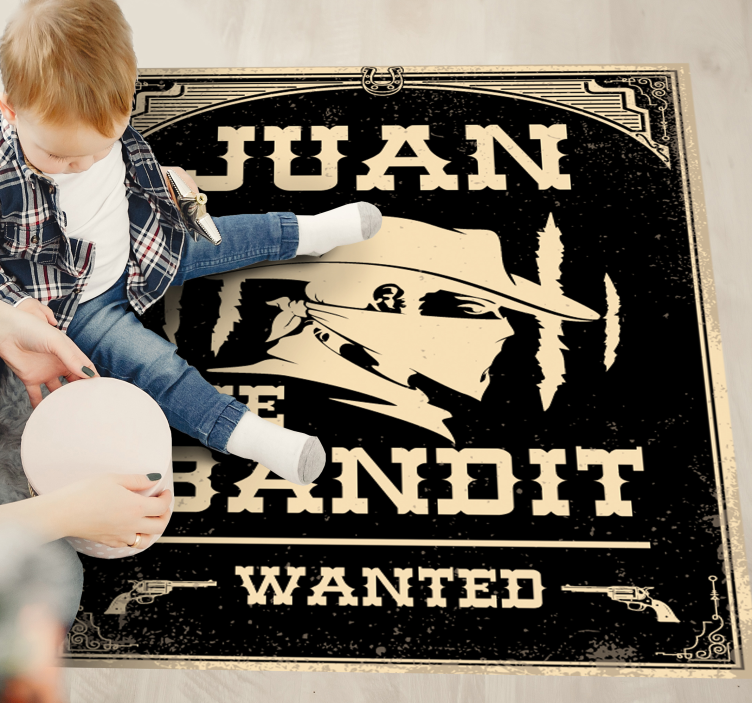 Western Bandit Theme custom vinyl rug - TenStickers