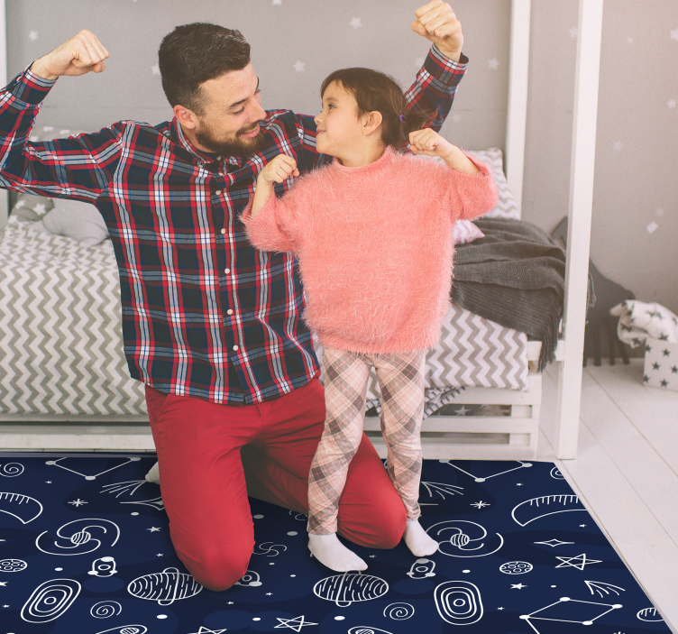 Whitin the Space kids vinyl rug - TenStickers