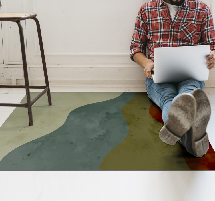 With four colurs nordic vinyl rug - TenStickers