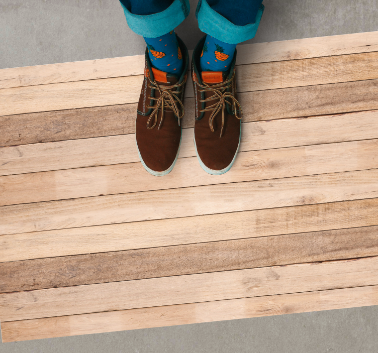 Plank Style wood effect vinyl rug - TenStickers