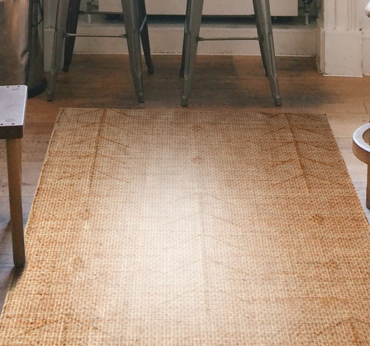 Woven trees nordic vinyl rug - TenStickers