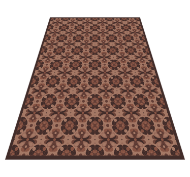 "Mocha Mousse" tile vinyl rug - TenStickers