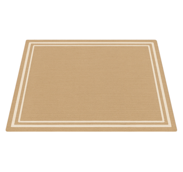 Woven border imitation outdoor vinyl rug - TenStickers