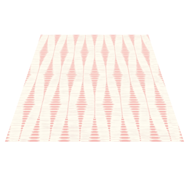 Pastel pink rabaul ikat geometric vinyl rug - TenStickers