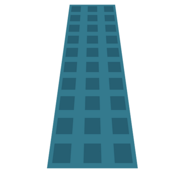 Geometric vinyl rug in blue square pattern - TenStickers