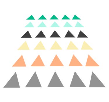 Geometric vinyl rug pack of 30 tiny triangles for baby - TenStickers