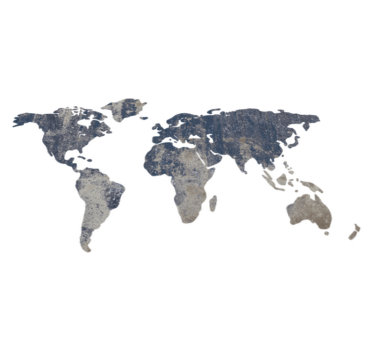 World map vinyl rug blue textured wall decor - TenStickers
