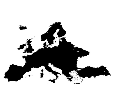 World map vinyl rug chalkboard europe - TenStickers