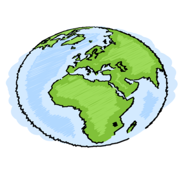 World map vinyl rug decorative illustration earth - TenStickers
