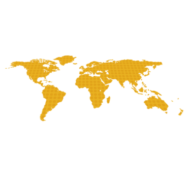 World map vinyl rug yellow polka dot design - TenStickers