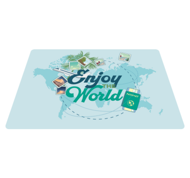 World map vinyl rug explore the globe - TenStickers