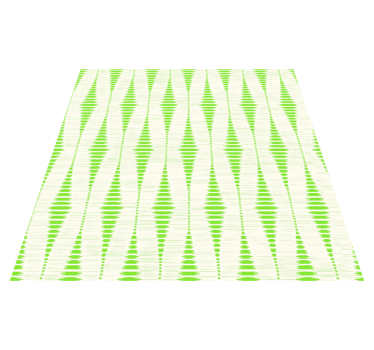 Green rabaul ikat geometric vinyl rug - TenStickers